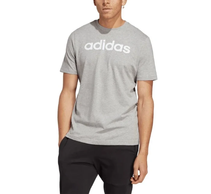 Adidas Essentials Single Jersey Lineárne vyšívané logo Tee M IC9277 Muži