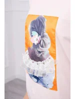 Blúzka s 3D grafikou, krajková, púdrovo ružová