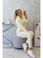Tepláková souprava s kapucí ecru