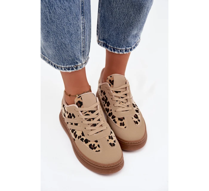 Dámské tenisky na platformě Panterka béžové Denissa Dámské tenisky na platformě Panterka béžové Denissa