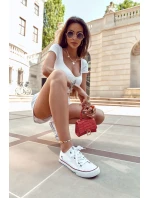 Damskie Trampki Big Star Gumowy Nosek Białe DD274336