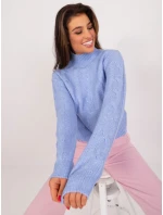 Sweter TW SW model 19525760 niebieski - FPrice Sweter TW SW model 19525760 niebieski - FPrice