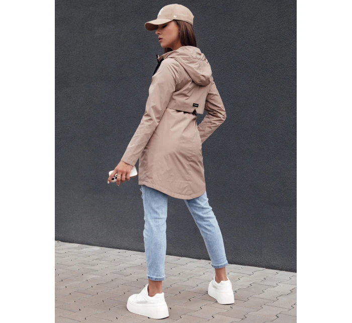 Dámská přechodná bunda parka béžová Dstreet model 21979007 - FashionStreet Dámská přechodná bunda parka béžová Dstreet model 21979007 - FashionStreet