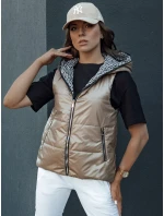 Dámska prešívaná vesta ICONVEST camel FashionStreet TY4433 Dámska prešívaná vesta ICONVEST camel FashionStreet TY4433