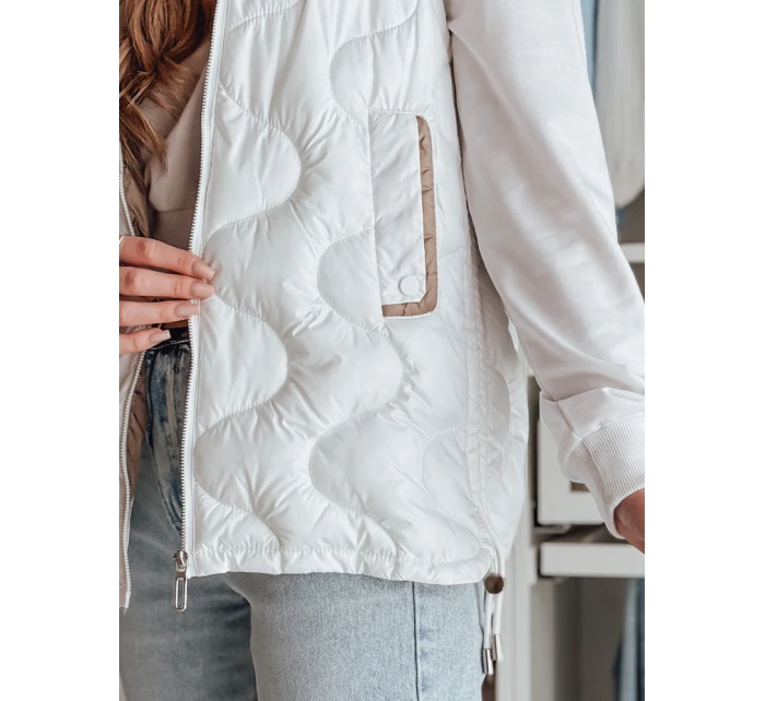Dámská přechodná prošívaná vesta bílá Dstreet model 21987049 - FashionStreet
