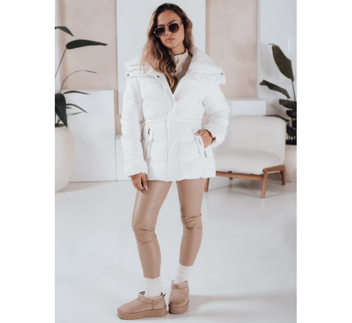 Dámská prošívaná bunda bílá Dstreet model 21990513 - FashionStreet