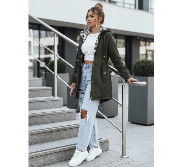 Dámska bunda parka s odnímateľnou kapucňou FashionStreet zelená TY5395