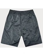 Tmavě šedé pánské kraťasy s potiskem model 18436077 - J.STYLE Tmavě šedé pánské kraťasy s potiskem model 18436077 - J.STYLE