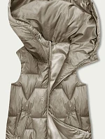 Dámska mikina bez rukávov v béžovej farbe (B8171-12)