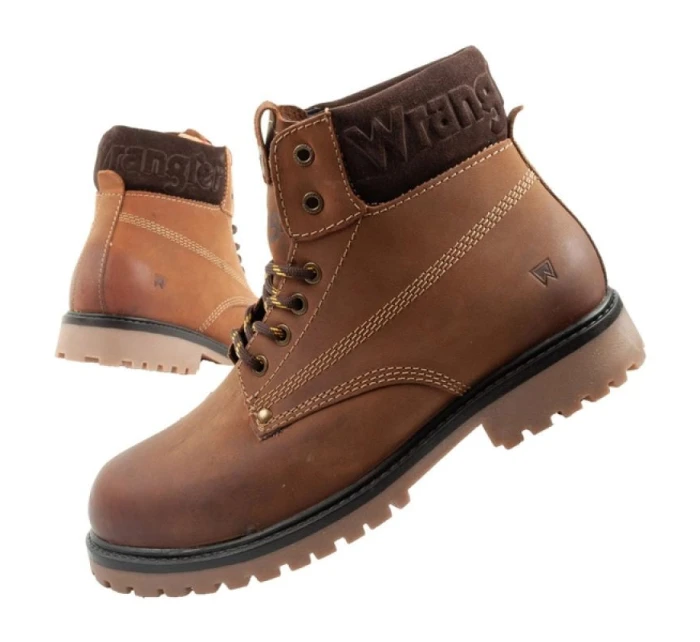 Wrangler Arch pánske sobolie topánky elegantné prírodná koža hnedá