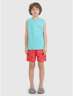 Chlapčenské plážové šortky boardshorts 4F 4FJWSS25UBDSM121-63A