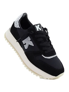 Kobbo čierna športová obuv na platforme 100103