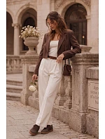 Dámské tenisky z přírodního semiše čokoládové model 22286759 - EVENTO