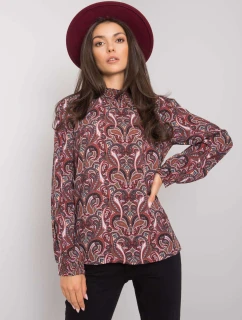 Blúzka D73771M11052A tmavohnedá