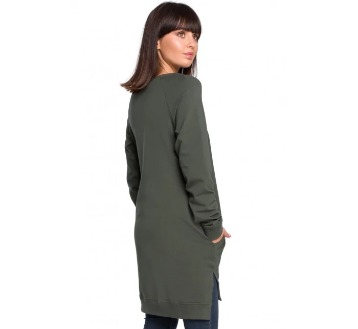Tunika nadměrné velikosti s boky  zelená model 15099615 - BeWear