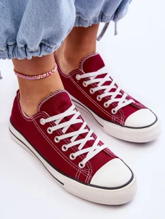 Klasické nízke dámske tenisky burgundy Vegas