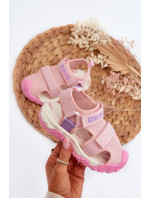 Dievčenské sandále na suchý zips Big Star Pink