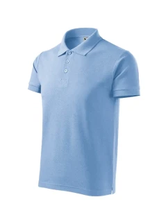 Bavlna Heavy pánske polo tričko sky blue