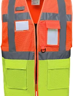 Yoko HVW 820 Hi-Vis sieťovaná bezpečnostná vesta 79.W820 hi vis oranžová/hi vis žltá