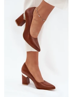 Kožené Lodičky Lewski model 21704050 Tmavě hnědé - Boto