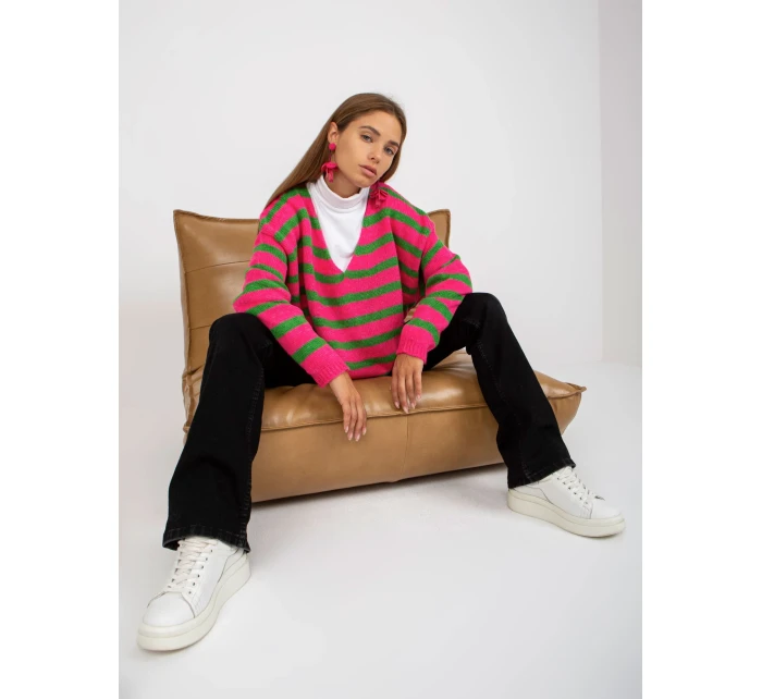 Dámský svetr TW SW BI model 17679377 růžový - FPrice Dámský svetr TW SW BI model 17679377 růžový - FPrice