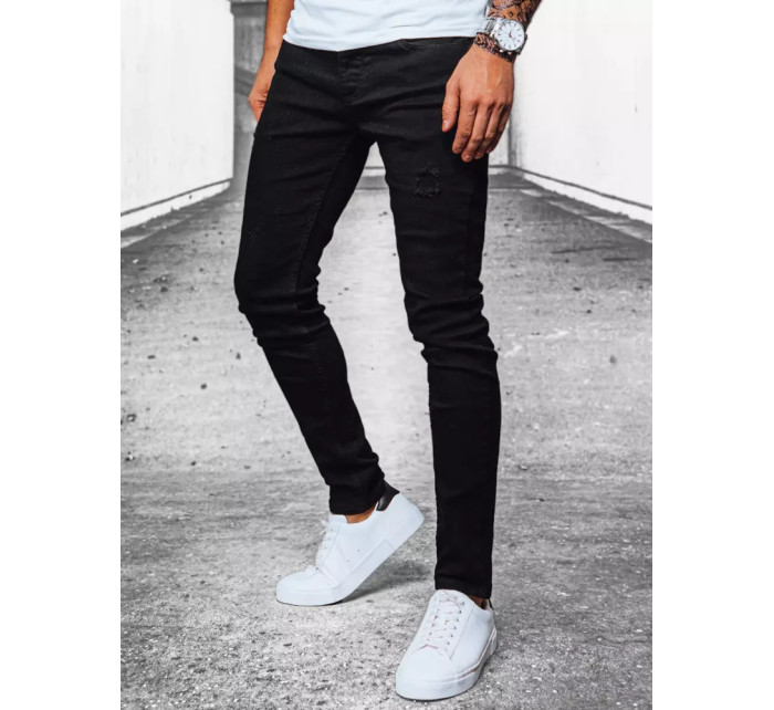 Čierne pánske džínsové nohavice Dstreet UX3914