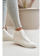 Dámske zateplené tenisky z eko kože White Big Star