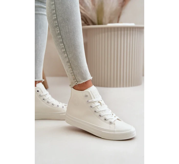 Dámske zateplené tenisky z eko kože White Big Star