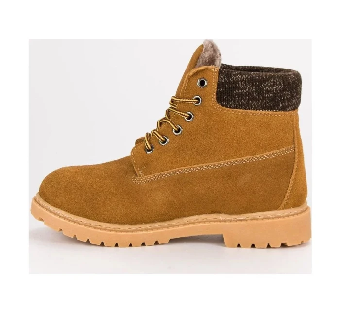 Dámske kožené traperky 37211C - Walkman shoes