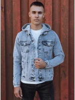 Pánská džínová bunda s kapucí modrá Dstreet model 21980237 - FashionStreet
