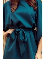 SOFIA - Dámske motýlikové šaty v fľaškovo zelenej farbe 287-2 SOFIA - Dámske motýlikové šaty v fľaškovo zelenej farbe 287-2