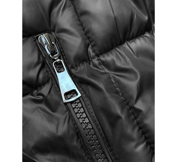 Dlouhá černá dámská zimní bunda model 21245931 - W COLLECTION