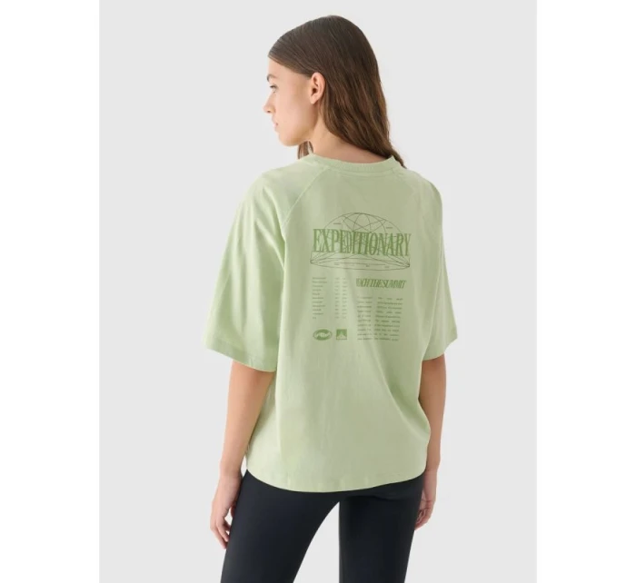 Dámske tričko oversize s potlačou 4F 4FRAW24TTSHF2583-43S