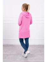 Sveter s obálkou dole svetlo ružový