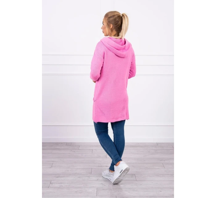 Sveter s obálkou dole svetlo ružový