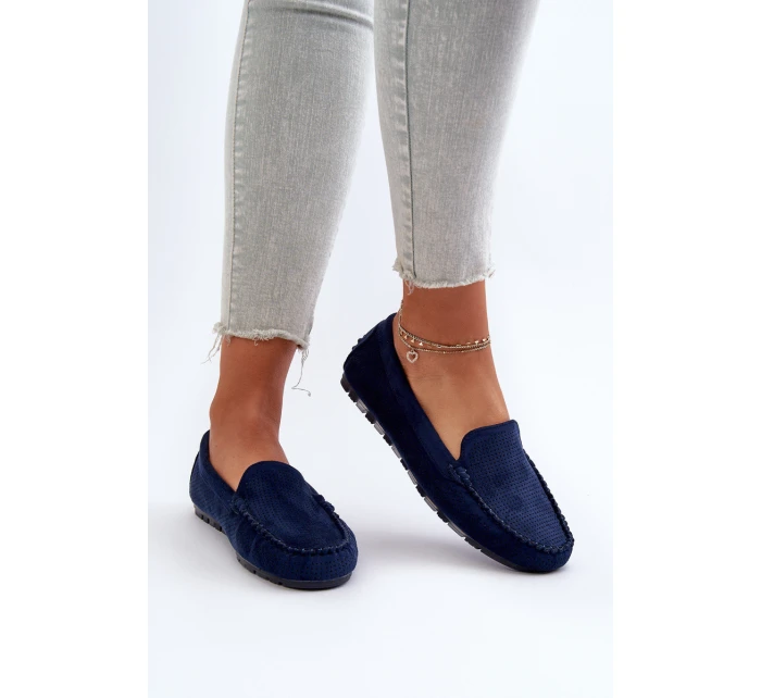 Dámské modré semišové mokasíny model 21653941 - Boto Dámské modré semišové mokasíny model 21653941 - Boto