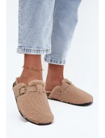 Dámské pantofle s kožíškem typu Béžové model 21709362 - Boto Dámské pantofle s kožíškem typu Béžové model 21709362 - Boto