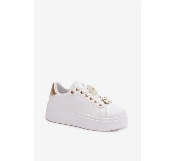 Dámské tenisky na platformě s přívěsky Medvěd Srdce Selorissa