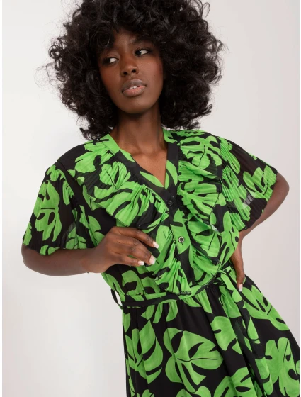 Sukienka DHJ SK model 20105263 czarno zielony - FPrice