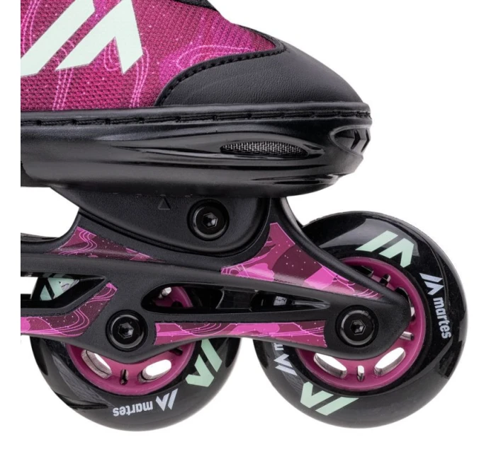 Detské kolieskové korčule 92800482425 čierno-ružové - Martes