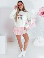 Dámská nadměrná mikina se srdíčky šedá Dstreet model 21988155 - FashionStreet
