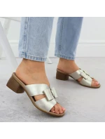 Dámske zlaté kožené žabky Remonte R8759-90 Dámske zlaté kožené žabky Remonte R8759-90