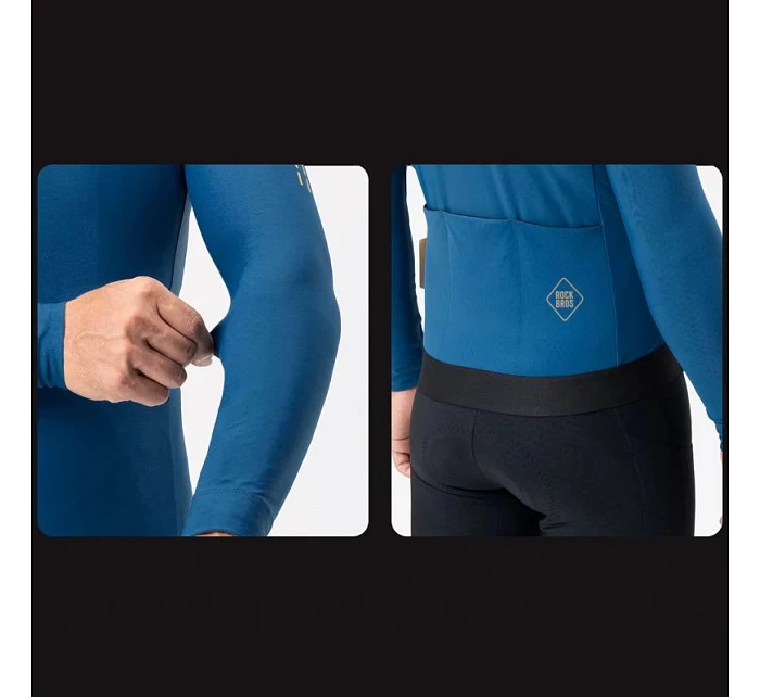 Rockbros YDWT020 Cyklistická bunda Diamond jeseň/zima veľkosť XXXL - modrá