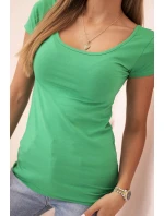 Dámská klasická bavlněná blůza s krátkým rukávem modrá