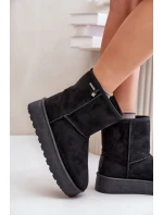 Wysokie Śniegowce Damskie Na Platformie Big Star OO274898 Czarne Wysokie Śniegowce Damskie Na Platformie Big Star OO274898 Czarne