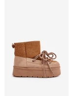 Sněhule S Na Platformě Hnědé model 21676659 - Boto