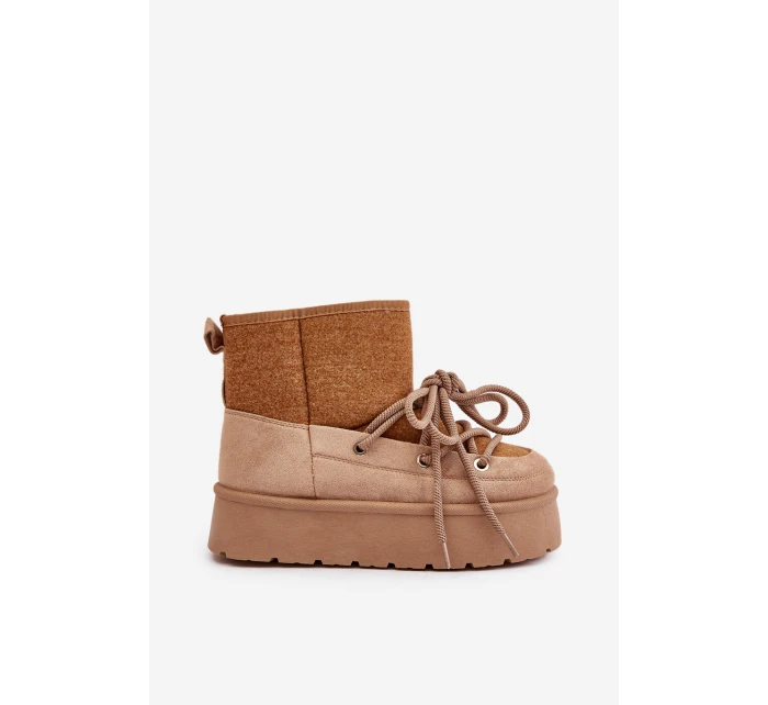 Sněhule S Na Platformě Hnědé model 21676659 - Boto