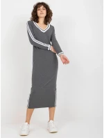 Dámske šaty FA SK 8297.18P tmavosivá - FPrice