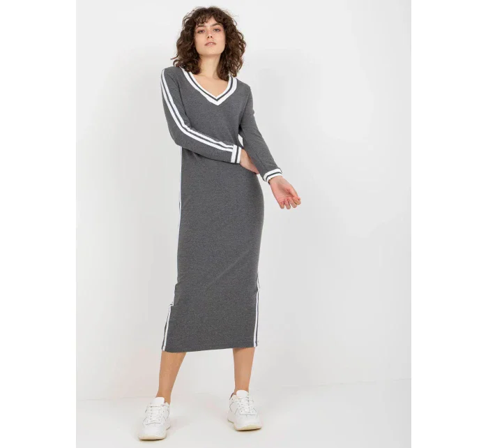 Dámske šaty FA SK 8297.18P tmavosivá - FPrice