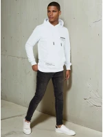 Pánská mikina s kapucí bílá Dstreet model 21976018 - FashionStreet Pánská mikina s kapucí bílá Dstreet model 21976018 - FashionStreet